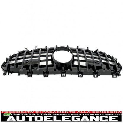 center grille suitable for mercedes cls class c257 (2018-up) gtr design piano black