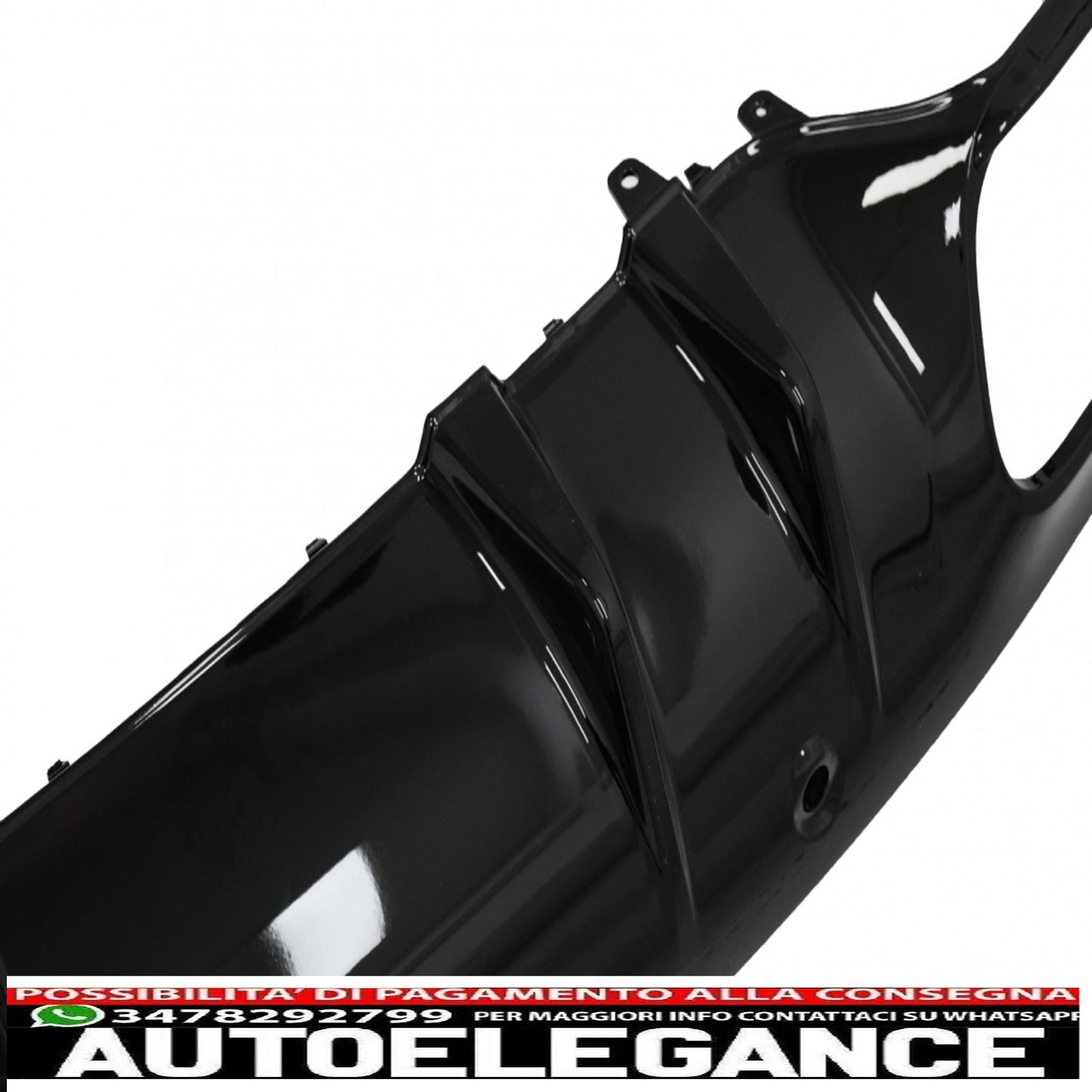 Diffusore mantovana per paraurti posteriore doppia uscita con terminali di scarico adatto per mercedes classe c c205 a205 coupe cabriolet (2014-2019) c43 design night package
