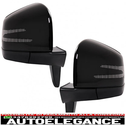 Complete mirror assembly suitable for mercedes g-class w463 (1989-2018) 2013 piano black design 