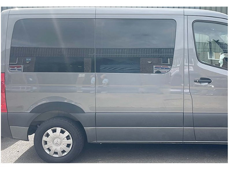 WIDENED MUDGUARDS SUITABLE FOR MERCEDES SPRINTER W907 2019+ MATT BLACK LOOK