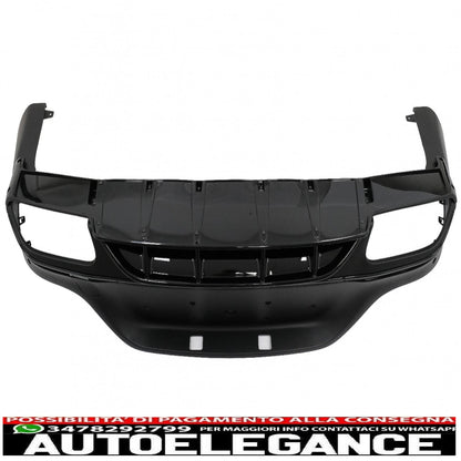 diffusore posteriore con terminali di scarico neri adatti per mercedes glc coupe facelift c253 (2020-up) design glc63