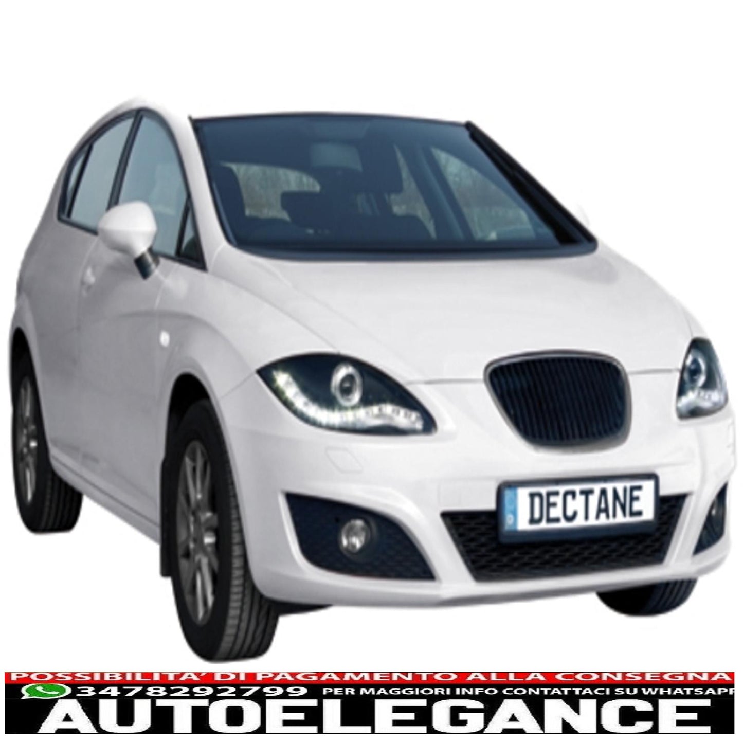 Dayline headlights suitable for Seat Leon 09+ black 