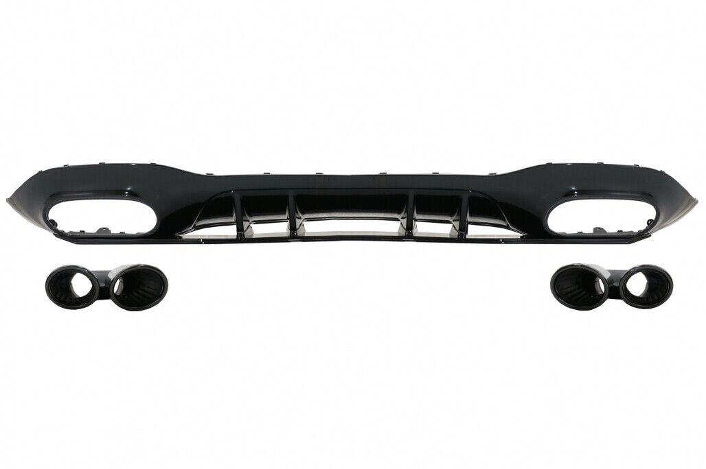 DIFFUSORE ADATTO PER MERCEDES CLASSE A W177 AMG + TERMINALI NERI LOOK A45S