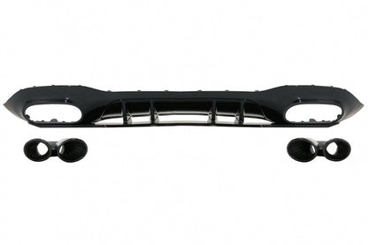 DIFFUSORE ADATTO PER MERCEDES CLASSE A W177 AMG + TERMINALI NERI LOOK A45S