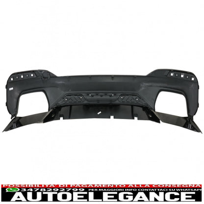 diffusore con terminali di scarico e spoiler anteriore, labbro e spoiler per bagagliaio, adatto per BMW Serie 5 G30 Limousine (2017-up) 540 m, look performante, nero pianoforte.