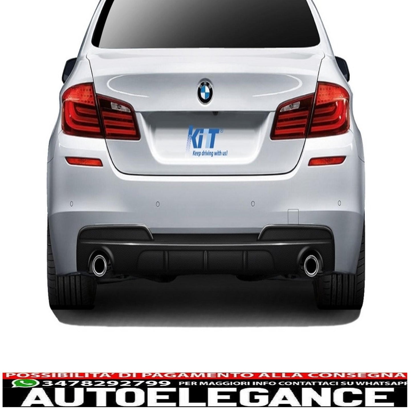 diffusore d'aria a doppia uscita singola adatto per bmw f10/f11 serie 5 (2010-2013) design m-performance