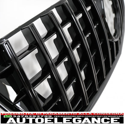 central grille suitable for mercedes v class w447 (2014-03.2019) gt r design panamericana all black