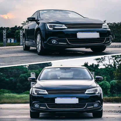 Double Beam Headlights for Volkswagen Jetta / Sagitar (NOT GLI) 2012-2018 (Bulbs Not Included) 