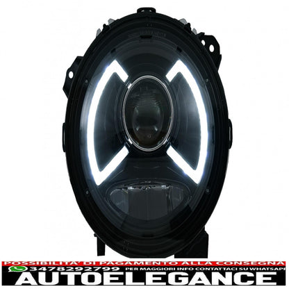 Full LED headlights suitable for Jeep Wrangler IV JL/JLU (2018-up) light bar. 