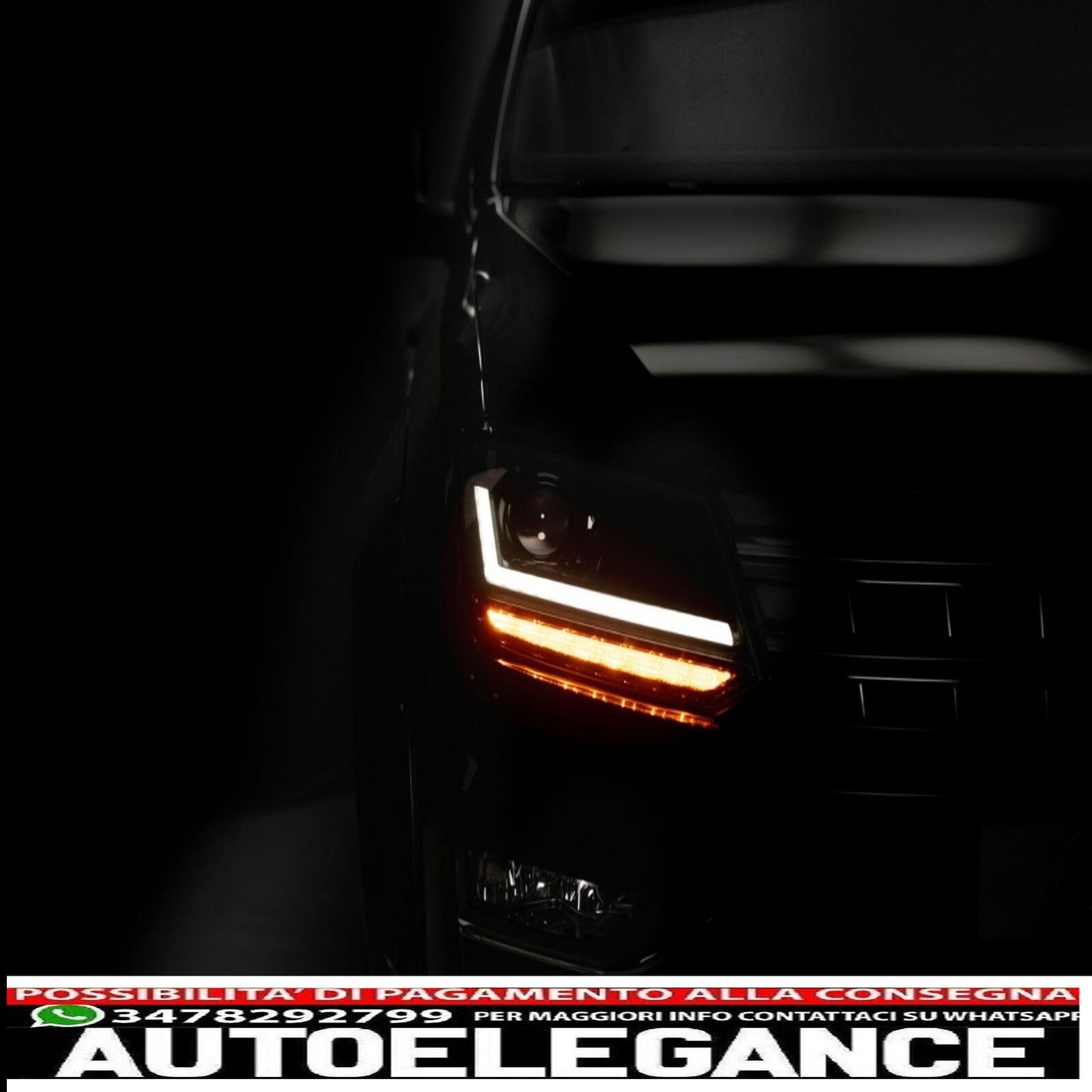 osram ledriving full led headlights suitable for vw amarok (2010-up) black dynamic sequential direction indicators 
