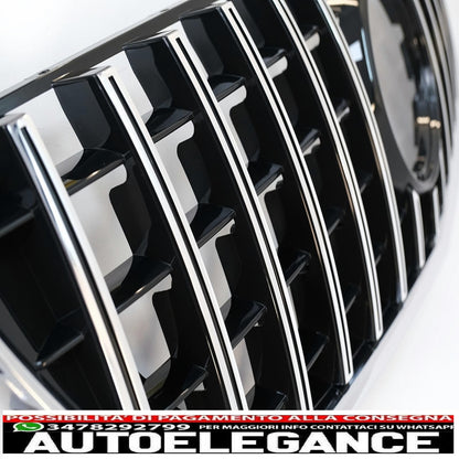 central grille suitable for mercedes v class w447 (2014-03.2019) gt r design panamericana black chrome