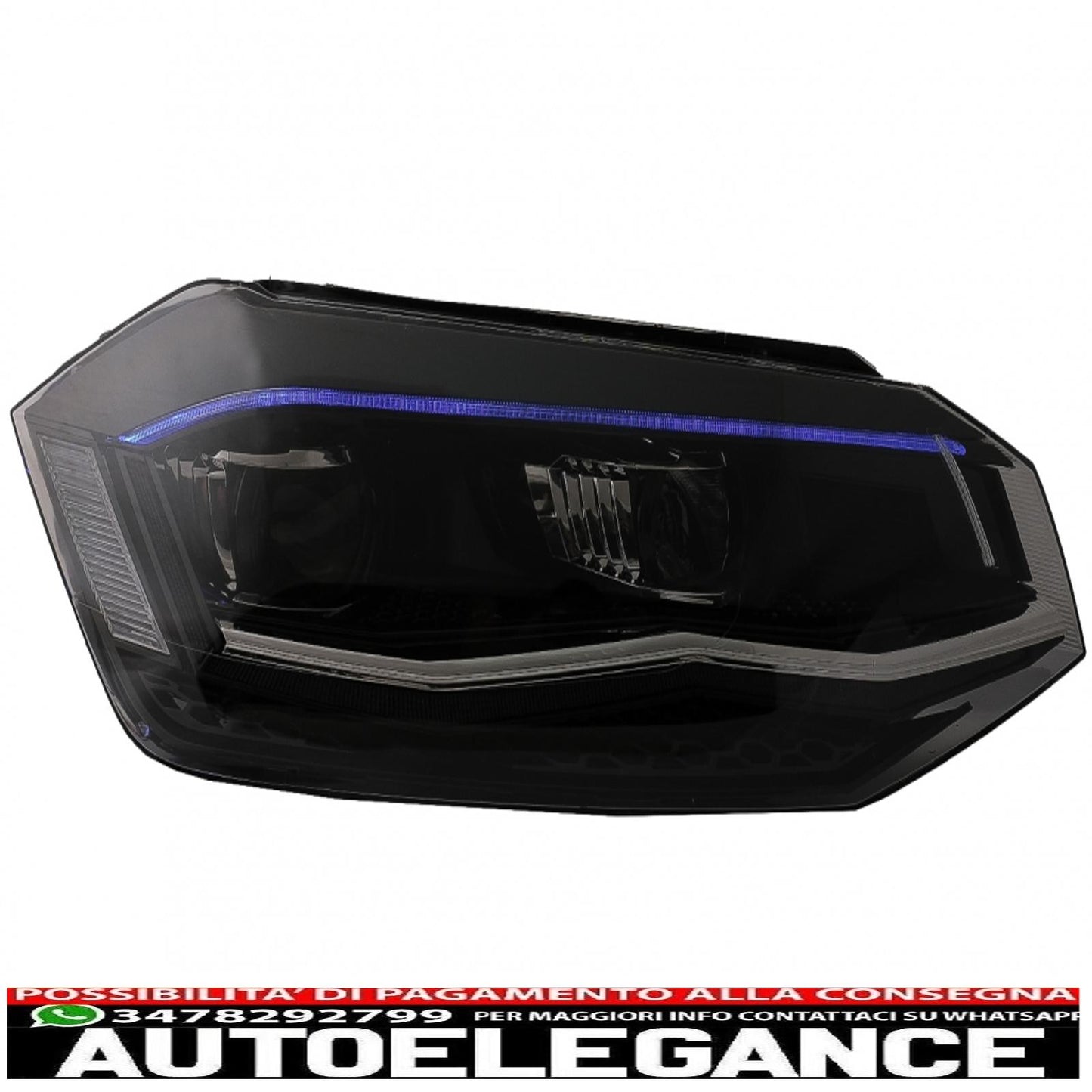 full led headlights suitable for vw polo aw mk6 (2018-2020) with dynamic ignition and sequential cornering lights 