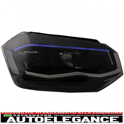 full led headlights suitable for vw polo aw mk6 (2018-2020) with dynamic ignition and sequential cornering lights 