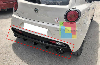 DIFFUSORE ALFA ROMEO MITO 2008+ SOTTO PARAURTI POSTERIORE DAM NERO LUCIDO SPORT