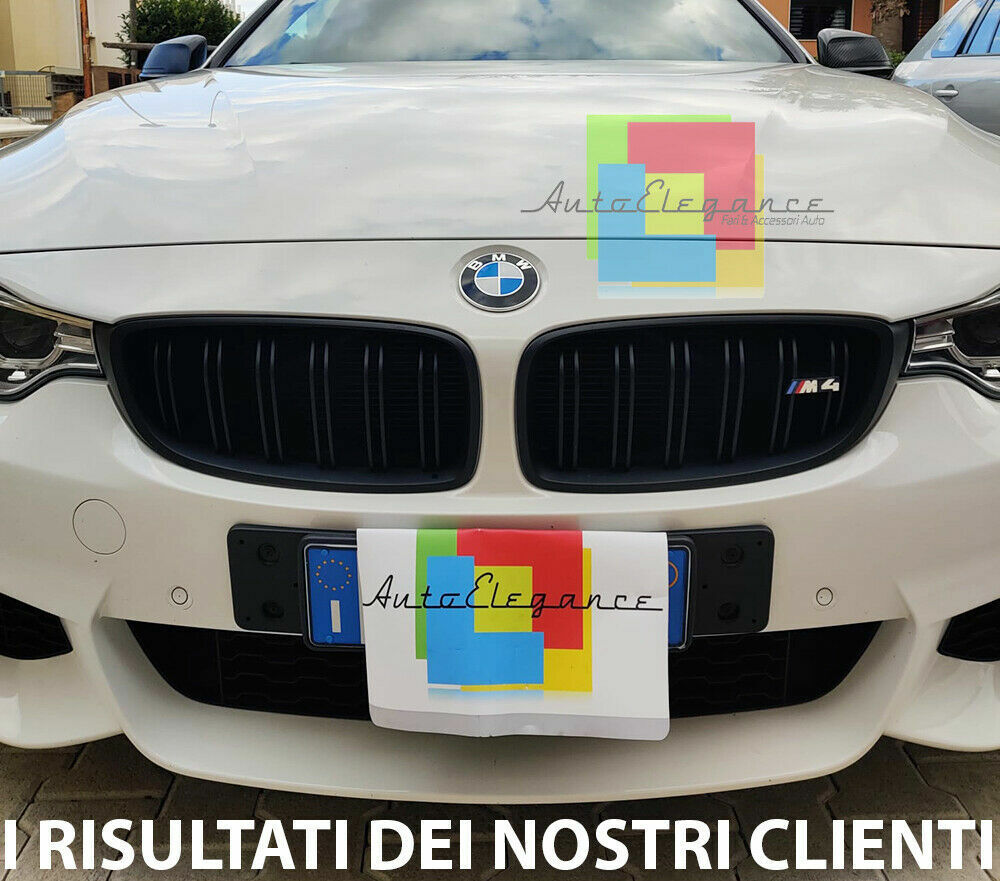 GRIGLIA ANTERIORE NERO LUCIDO DOPPIA FASCIA BMW 4 F32 F33 F36 LOOK SPORTIVO 0040