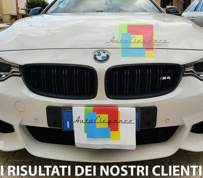 GRIGLIA ANTERIORE NERO LUCIDO DOPPIA FASCIA BMW 4 F32 F33 F36 LOOK SPORTIVO 0040