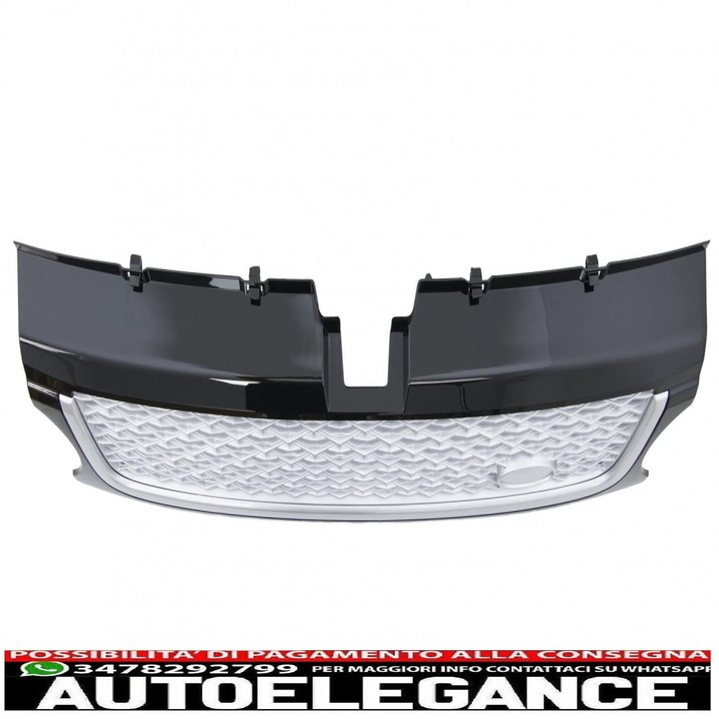 central grille and side air intakes group suitable for land rover sport l320 facelift (2009-2013) autobiography look black silver edition