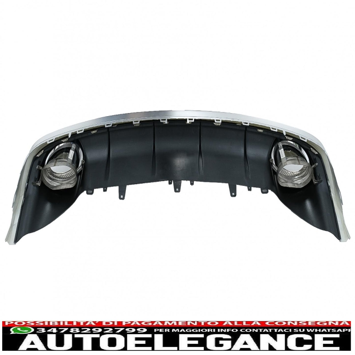 Diffusore mantovana paraurti posteriore e terminali di scarico adatti per audi a6 4g c7 facelift (2015-2018) design rs6