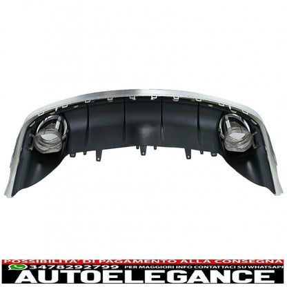 Diffusore mantovana paraurti posteriore e terminali di scarico adatti per audi a6 4g c7 facelift (2015-2018) design rs6