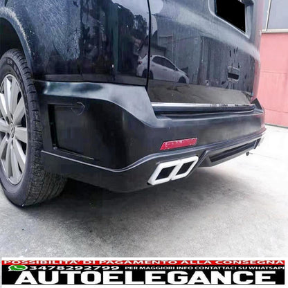 rear bumper suitable for vw transporter multivan caravelle t5 and t5.1 facelift (2003-2015) sportline design