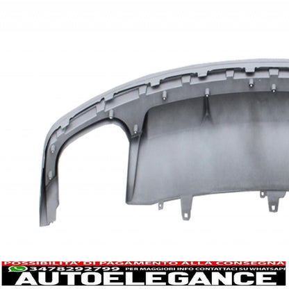 diffusore d'aria per paraurti posteriore con terminali di scarico adatto per audi a7 4g facelift (2015-2018) solo design s7 paraurti s line