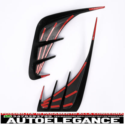 alette paraurti posteriori alette laterali flic adatte per bmw serie 3 g20 g21 g28 m-sport (2018-up) nero pianoforte AUTOELEGANCERICAMBI