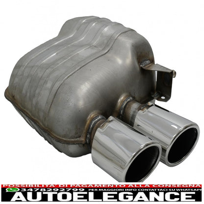 complete exhaust system with double tailpipes suitable for audi q5 8r (11.2008-2016) chrome 