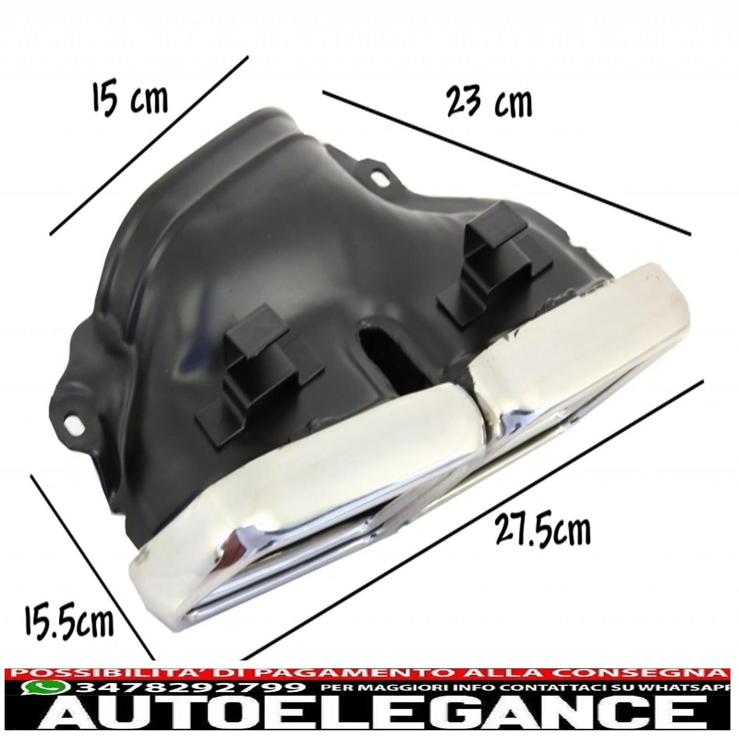 diffusore posteriore con terminali di scarico adatto per mercedes classe e w212 s212 facelift (2013-2016) solo paraurti pacchetto sportivo