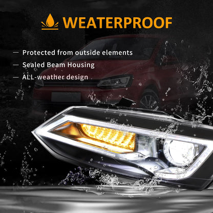 Volkswagen Polo 2011-2017 Dual Beam LED Headlights (Not for GTI/GTR Models) 