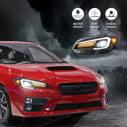 Fari per proiettori a LED per Subaru WRX 2015-2020 WRX STI 2015-2017 (non adatti a modelli WRX 18-21 con AFS/SRH)