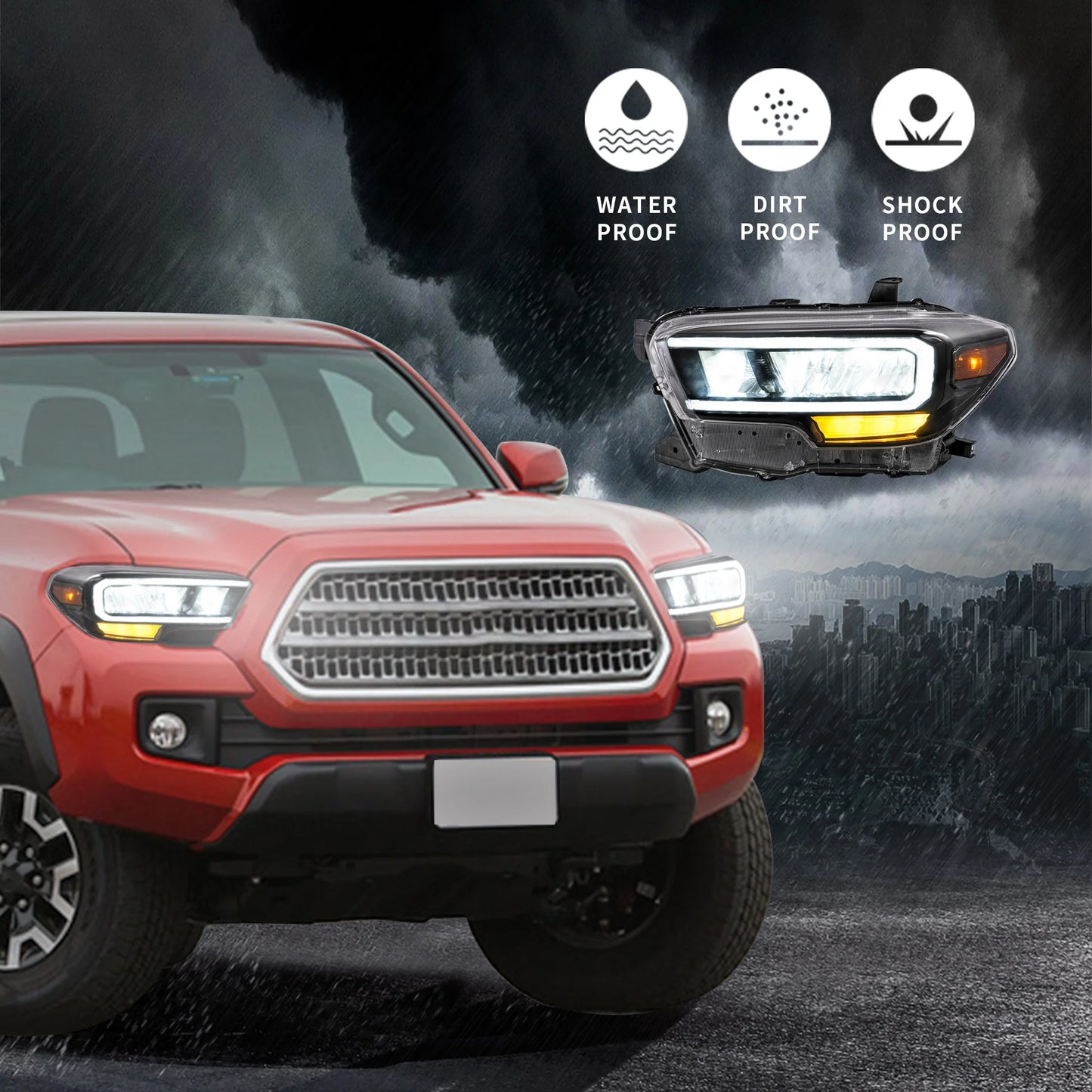 Proiettore Matrix e fari Full LED per Toyota Tacoma 2015-UP (prodotto pre-vendita. Matrix LED e stili Full LED da scegliere)