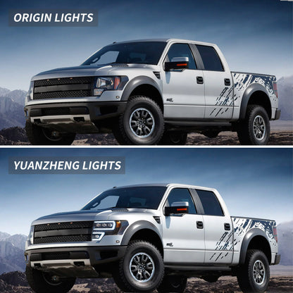 Fari per proiettori a LED per Ford F150 2009-2014 con DRL dinamico