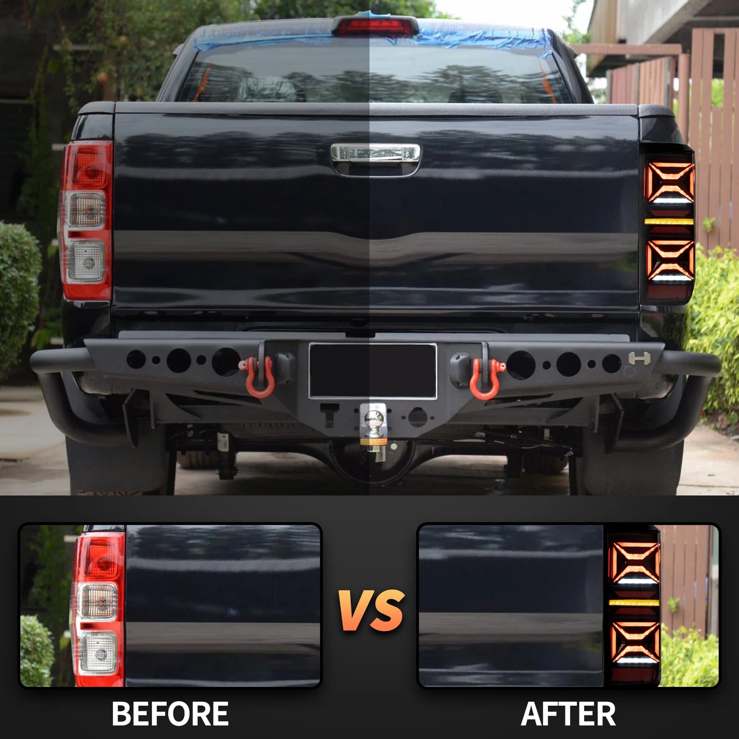 Luci posteriori a LED per Ford Ranger T6 2012-2018 (PX MKII, Base, XL, XLT, Limited) (non per modelli USA)