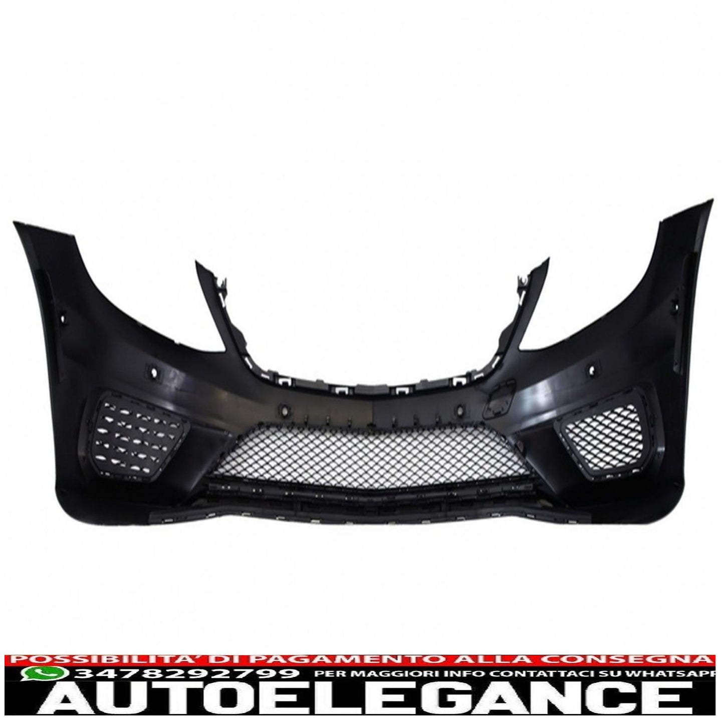 Front bumper suitable for mercedes s class w222 (2013-06.2017) pdc with black front grille design s63 