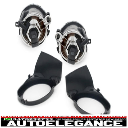 body kit suitable for bmw 5 series e39 (1997-2003) double outlet m5 design with pdc+chrome grog lights and piano black central grilles+door moldings 