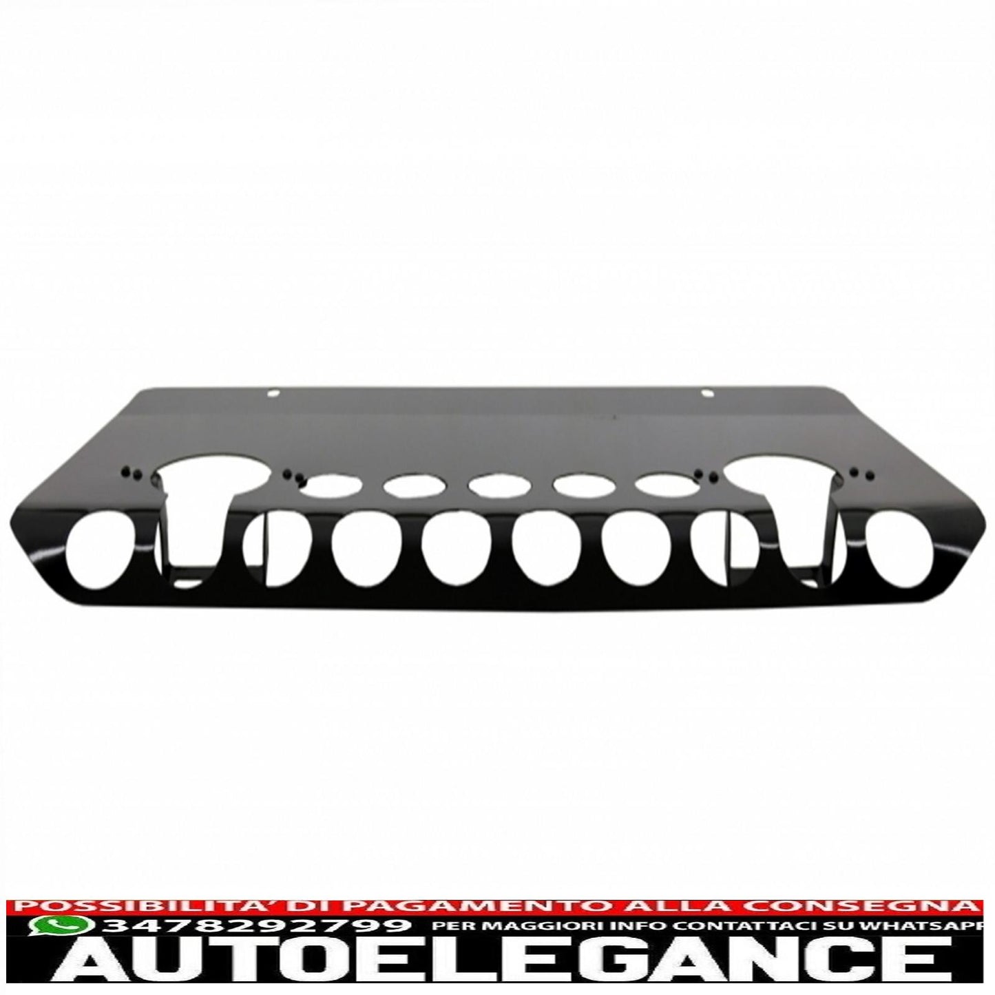 Gloss Black Front Bumper Skid Plate Off Road Spoiler LED DRL Extension Fit For Mercedes G Class W463 (1989-2016) B-Design 