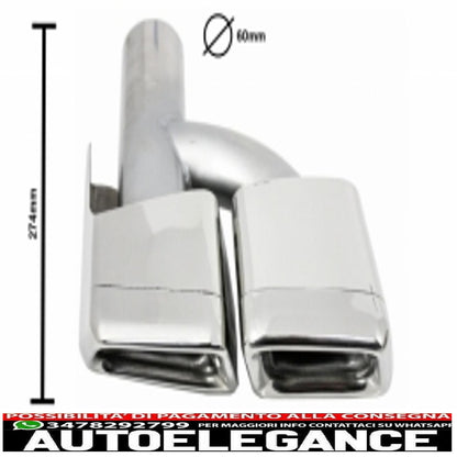 Rear bumper suitable for mercedes w221 s-class (2005-2010) design with exhaust tips 