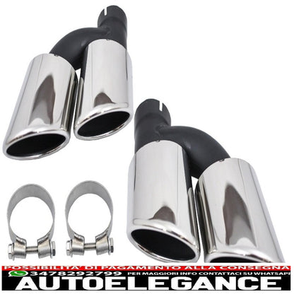Diffusore mantovana paraurti posteriore adatto per audi a5 8t 4d sportback s-line non restyling (2007-2011) con terminali di scarico
