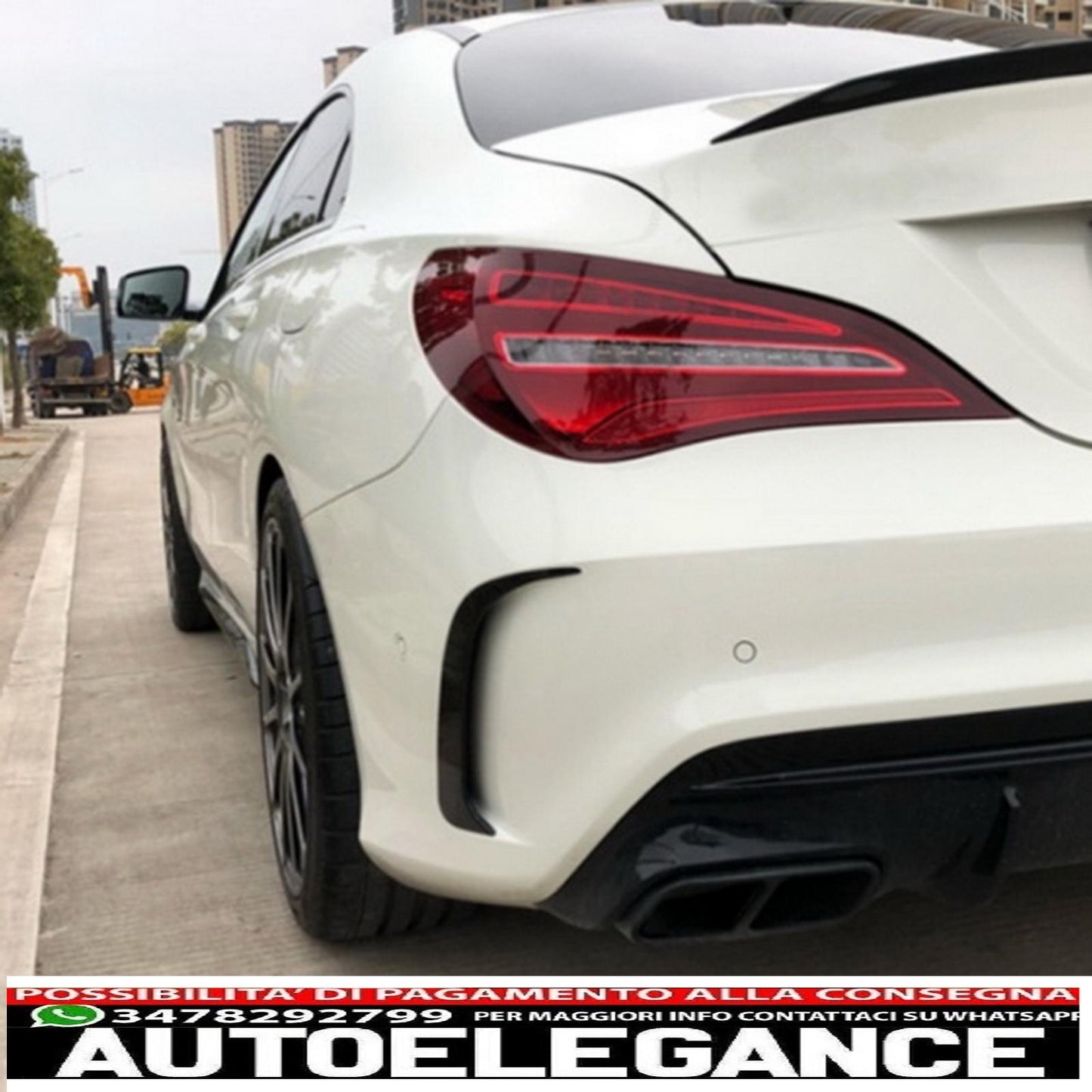 Splitter paraurti posteriore alette prese d'aria laterali canard adatti per mercedes cla w117 c117 x117 (2013-2018) design cla45