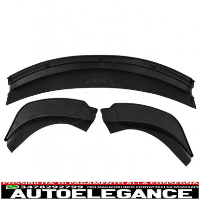 Front bumper additional spoiler lip suitable for Tesla Model 3 (2017-up) Piano Black 