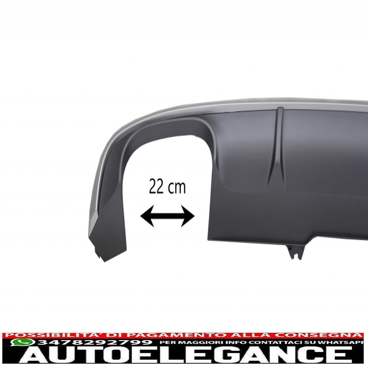 Diffusore paraurti posteriore con terminali di scarico terminali di scarico adatti per audi a4 b9 8w berlina avant s-line (2016-2018) s4 design