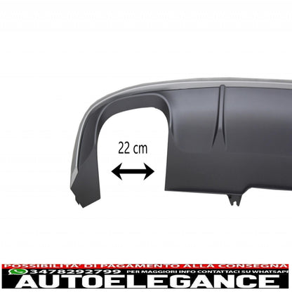 Diffusore paraurti posteriore con terminali di scarico terminali di scarico adatti per audi a4 b9 8w berlina avant s-line (2016-2018) s4 design