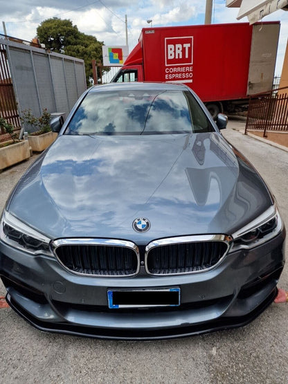 BMW 5 SERIES G30 G31 FRONT BUMPER SPLITTER GLOSS BLACK ABS M5 BLADE