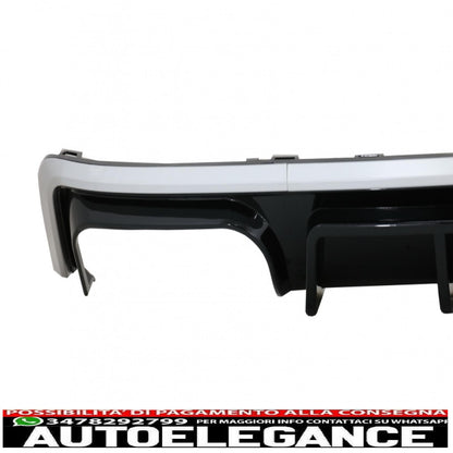 Diffusore a mantovana per paraurti posteriore con terminali di scarico adatto per audi a6 c8 4k avant berlina (2018-up) s6 design argento