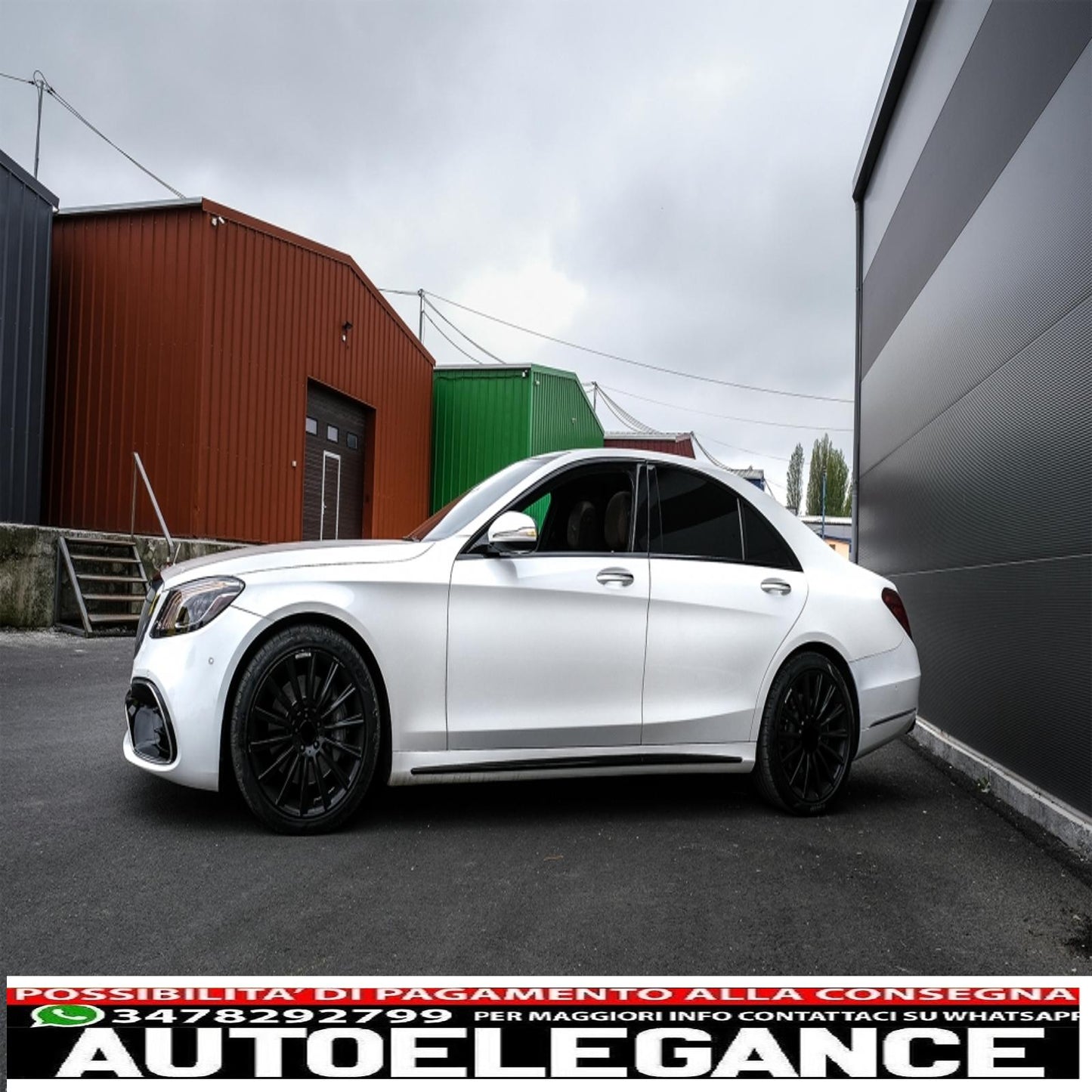 side skirts suitable for mercedes s class w222 long version (2013-2020) design s63 