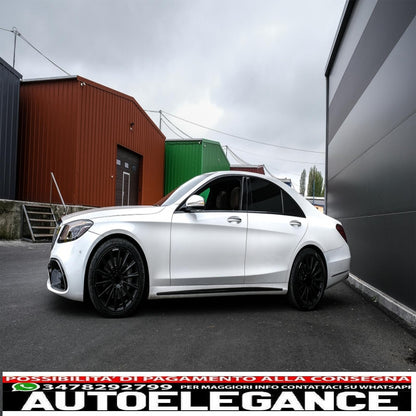 side skirts suitable for mercedes s class w222 long version (2013-2020) design s63 