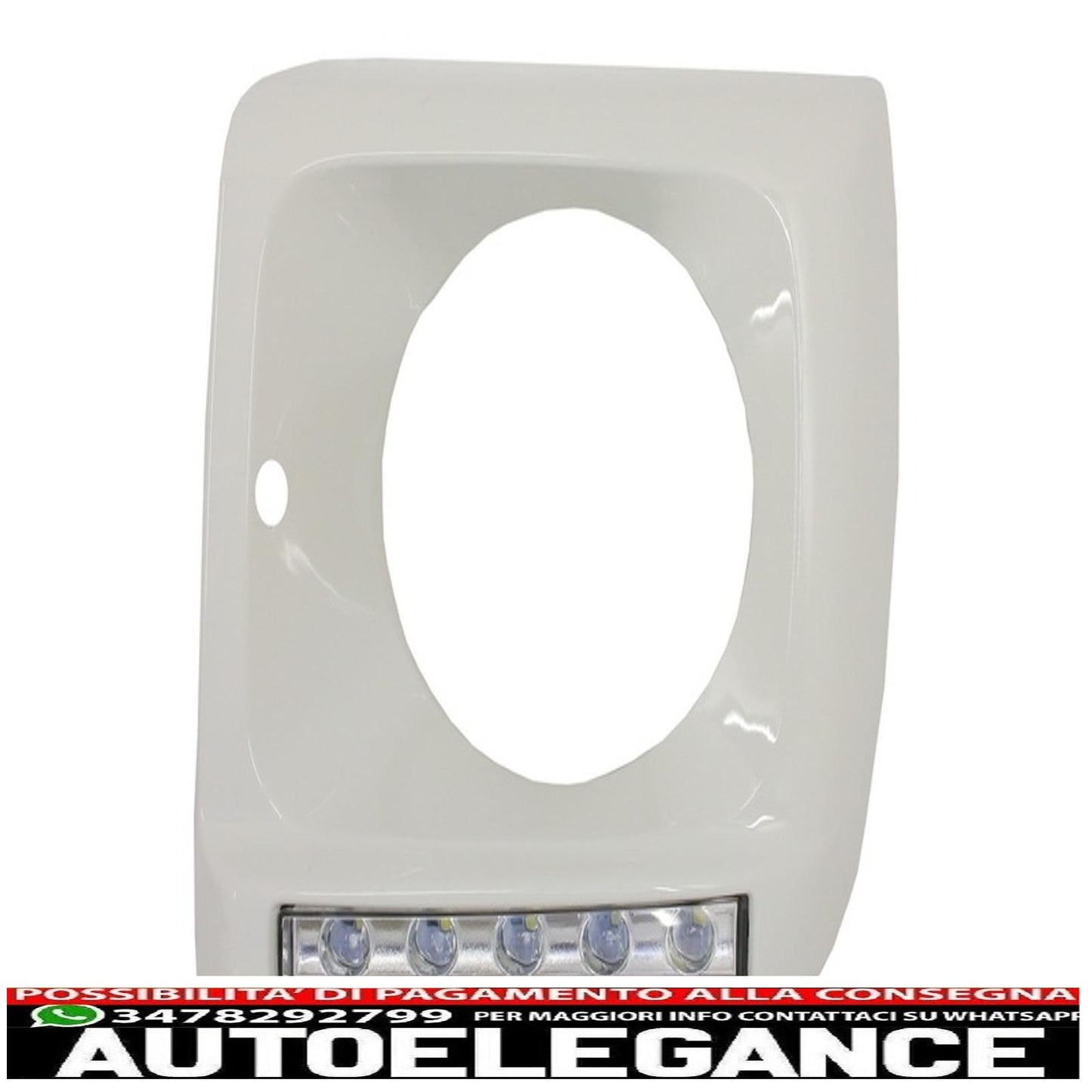 fari anteriori bi-xeno look con coperture led bianchi drl adatti per mercedes classe g w463 (1989-2012) design g65