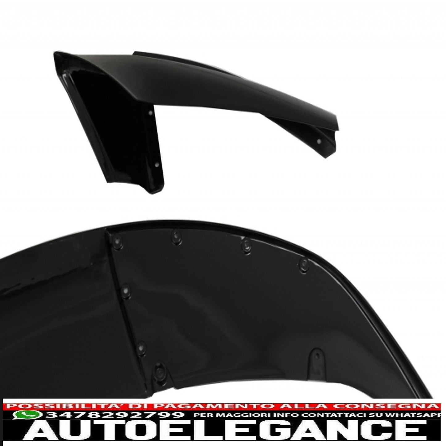 Labbro spoiler paraurti anteriore adatto per BMW Serie 5 F10 F11 (2011-2017) con diffusore d'aria a doppia uscita M-Performance Piano Black