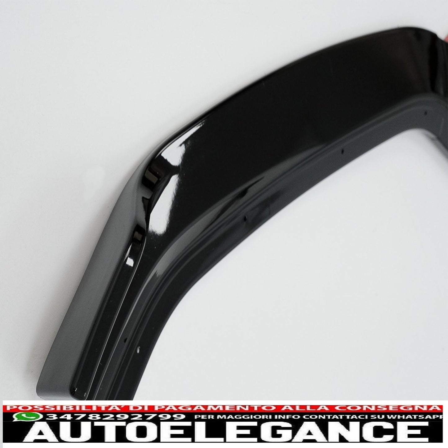Front bumper lip extension spoiler suitable for vw golf 7.5 restyling (2017-2020) gloss black/red 