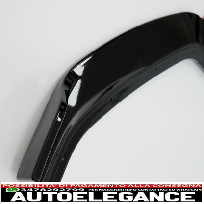 Front bumper lip extension spoiler suitable for vw golf 7.5 restyling (2017-2020) gloss black/red 